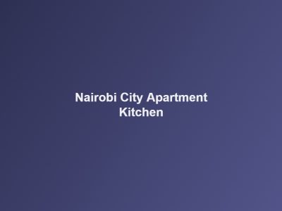 Nairobi City Apartment — Kitchen